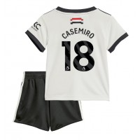 Camiseta Manchester United Casemiro #18 Tercera Equipación Replica 2024-25 para niños mangas cortas (+ Pantalones cortos)